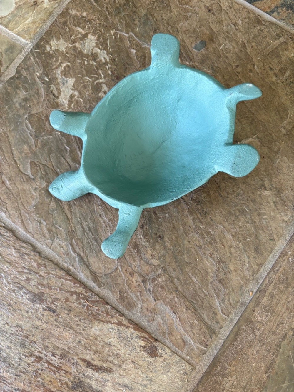 Cast Iron Turtle Figurine - Green Patina - Picture 4 of 4